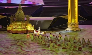 富有缅甸传统文化特色的第27届东南亚运动会在缅甸隆重开幕